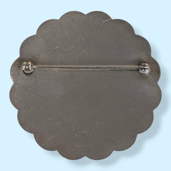 🍁Vintage Forstner Sterling Etched Brooch - Picture 4 of 8